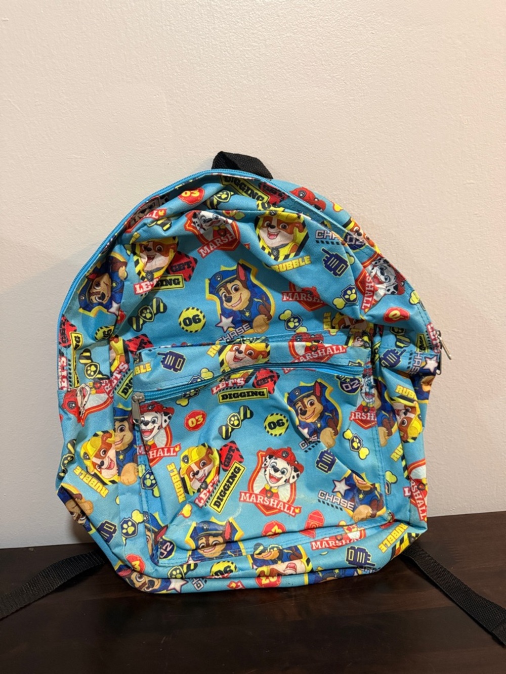 Blue Kids Backpack with Paw Patrol Print